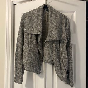 Soft gray sweatshirt/jacket with cute detailing from Express. Size XS